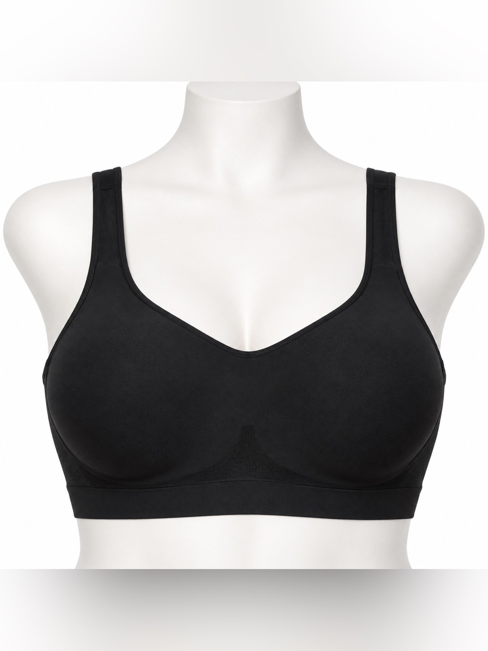NWT SHAPERMINT Medium Wireless Bra, Black, Adjustable Straps, Seamless